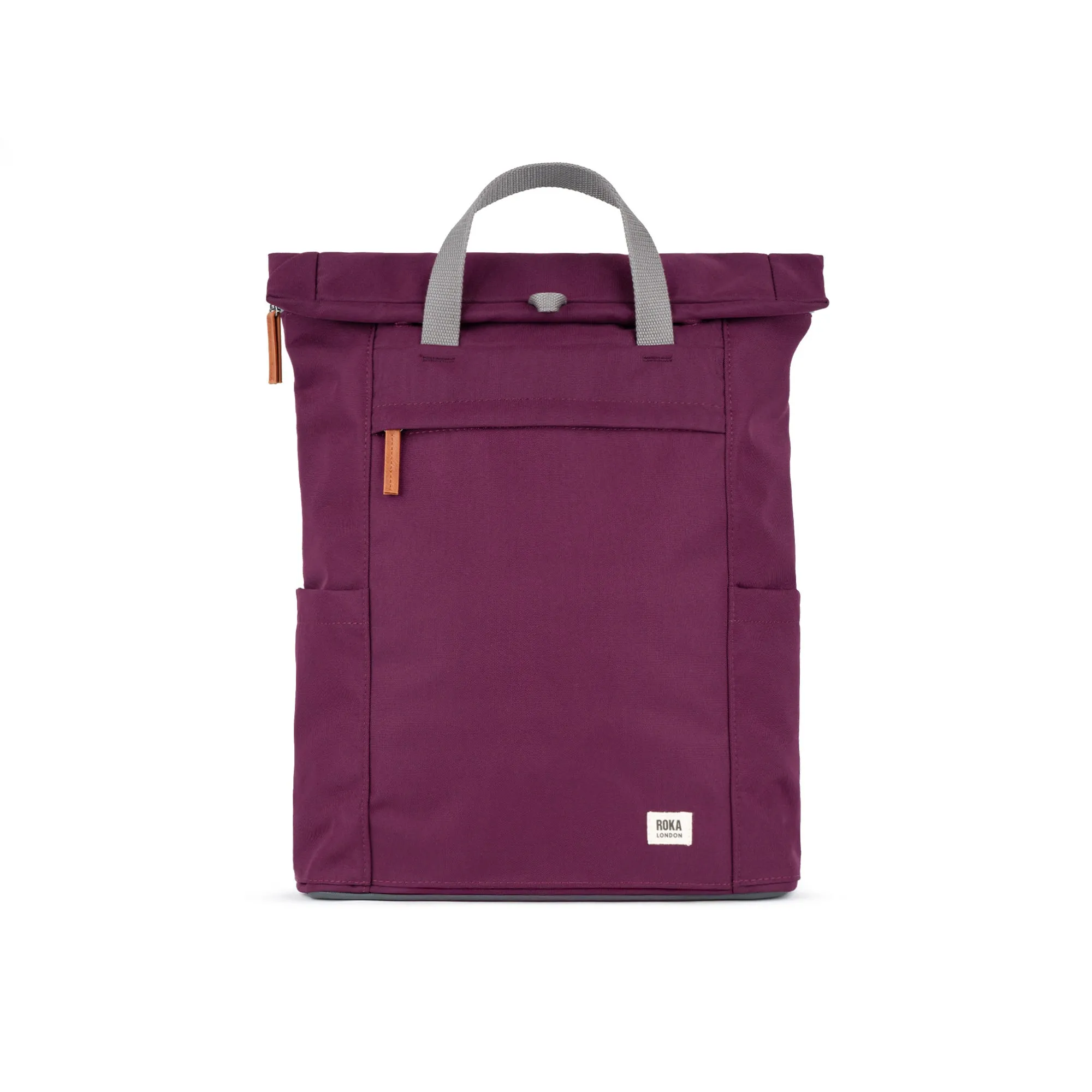 ROKA Finchley A Cherry Lacquer Large Recycled Canvas Bag sold by The Foot Factory