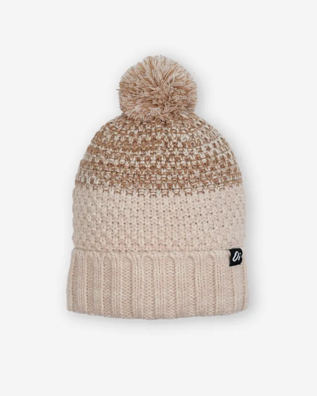 Outside In Faded Pom Pom Hat | Oat Gradient sold by The Foot Factory