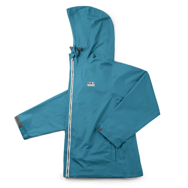 ROKA Holborn Rain Jacket | Teal sold by The Foot Factory