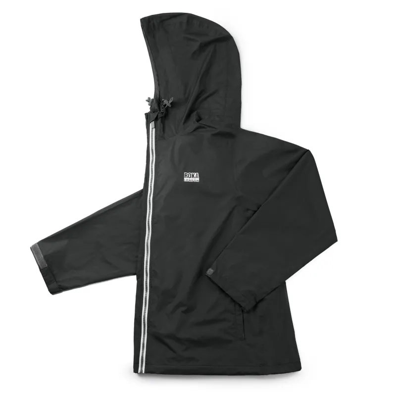 ROKA Holborn Rain Jacket | Black sold by The Foot Factory