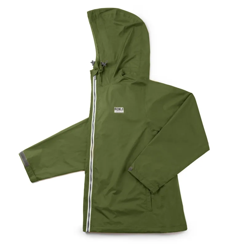 ROKA Holborn Rain Jacket | Avocado sold by The Foot Factory