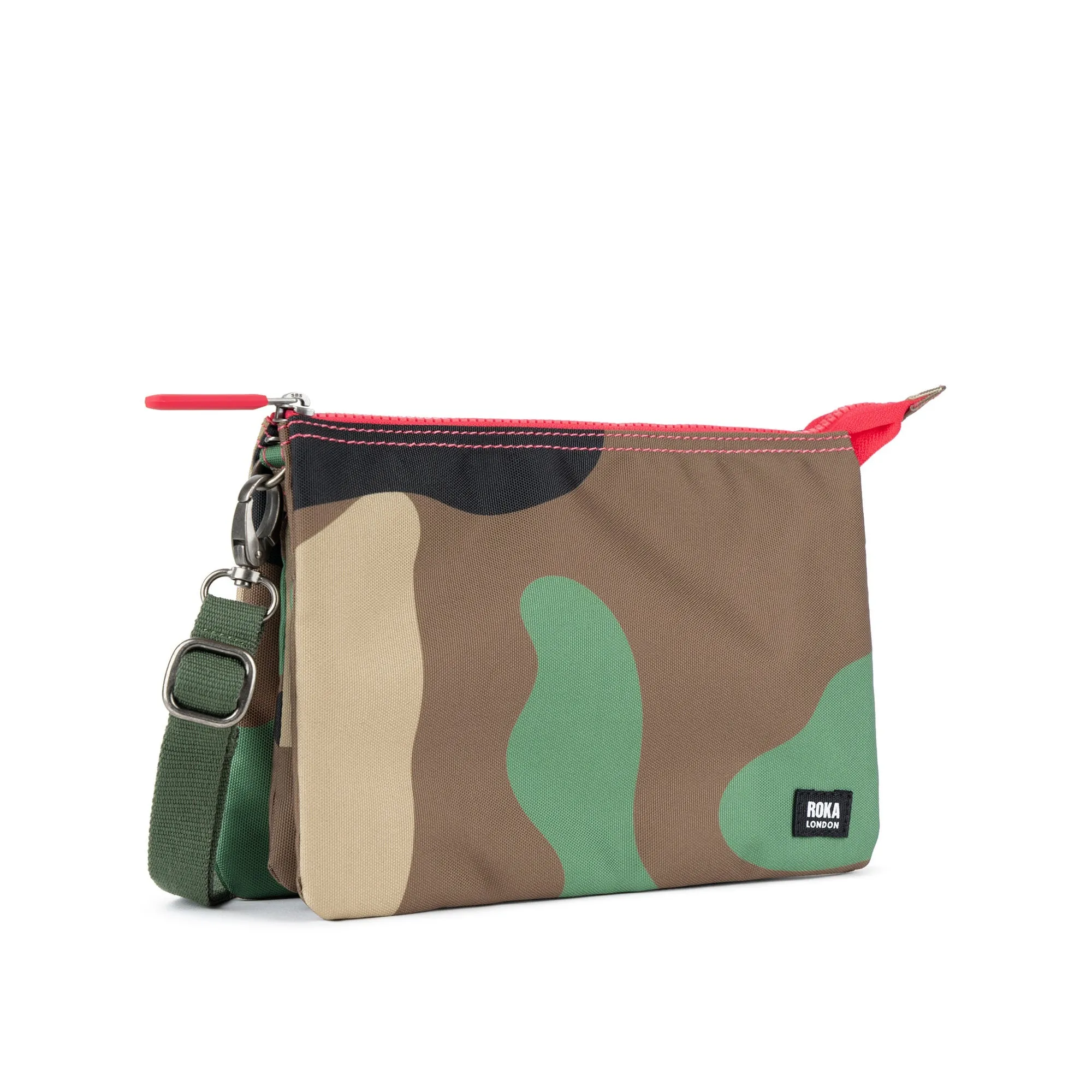 ROKA Carnaby Crossbody XL Vintage Camo Recycled Canvas Bag sold by The Foot Factory product image thumbnail 2