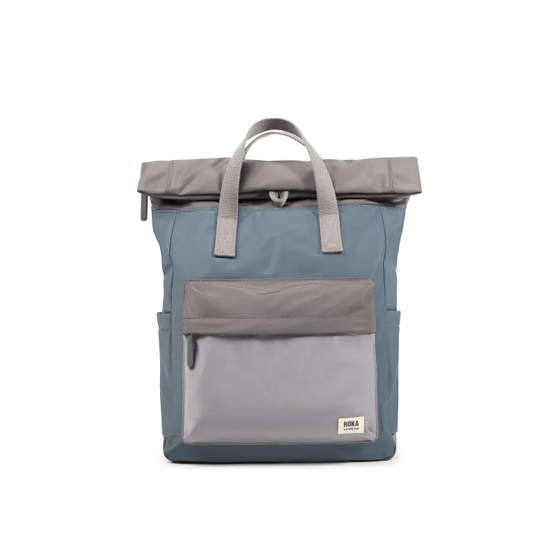 ROKA Canfield B Grey Tonal Medium Recycled Nylon Bag sold by The Foot Factory
