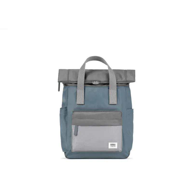 ROKA Canfield B Grey Tonal Small Recycled Nylon Bag sold by The Foot Factory