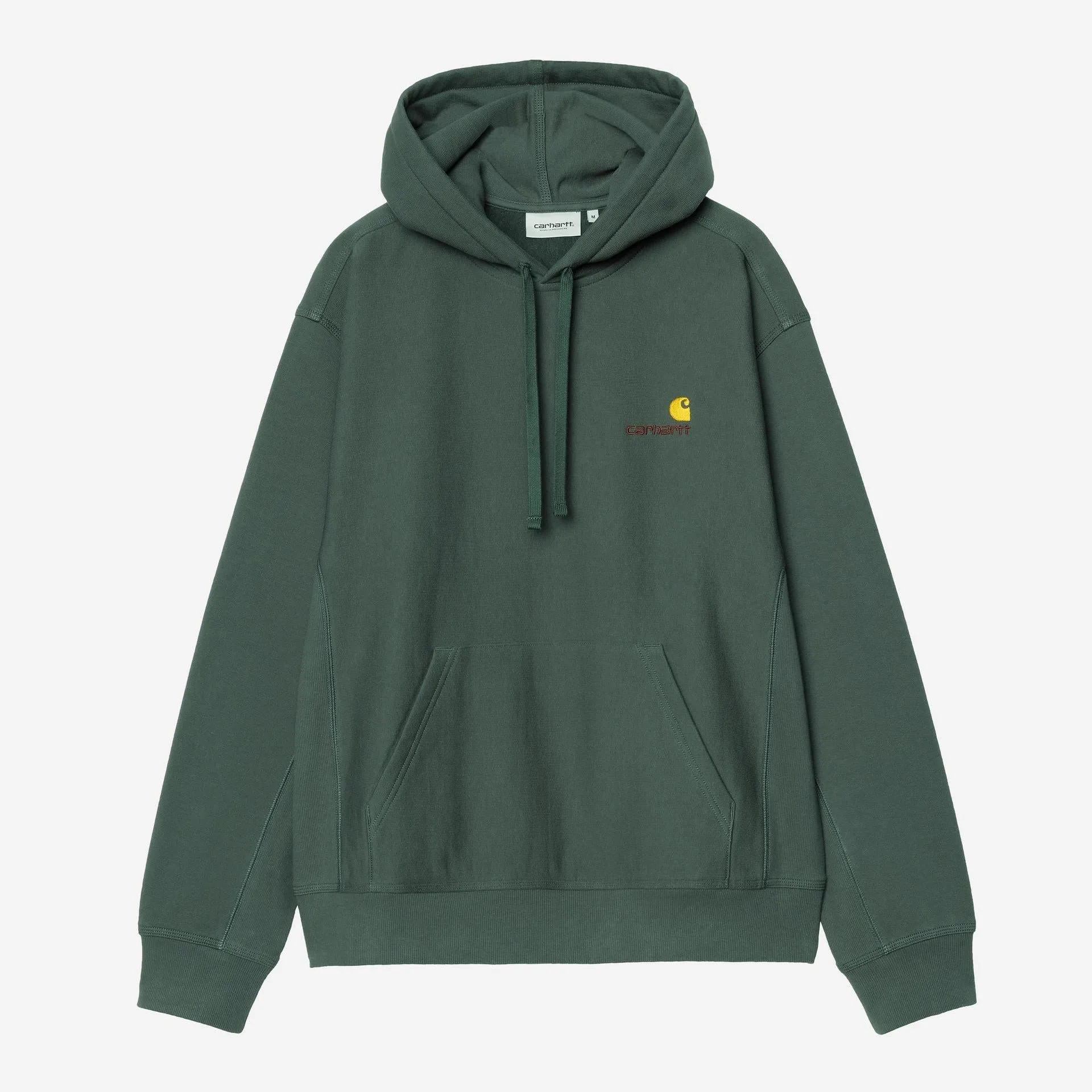 Carhartt WIP Mens American Script Hoodie | Kale Green sold by The Foot Factory