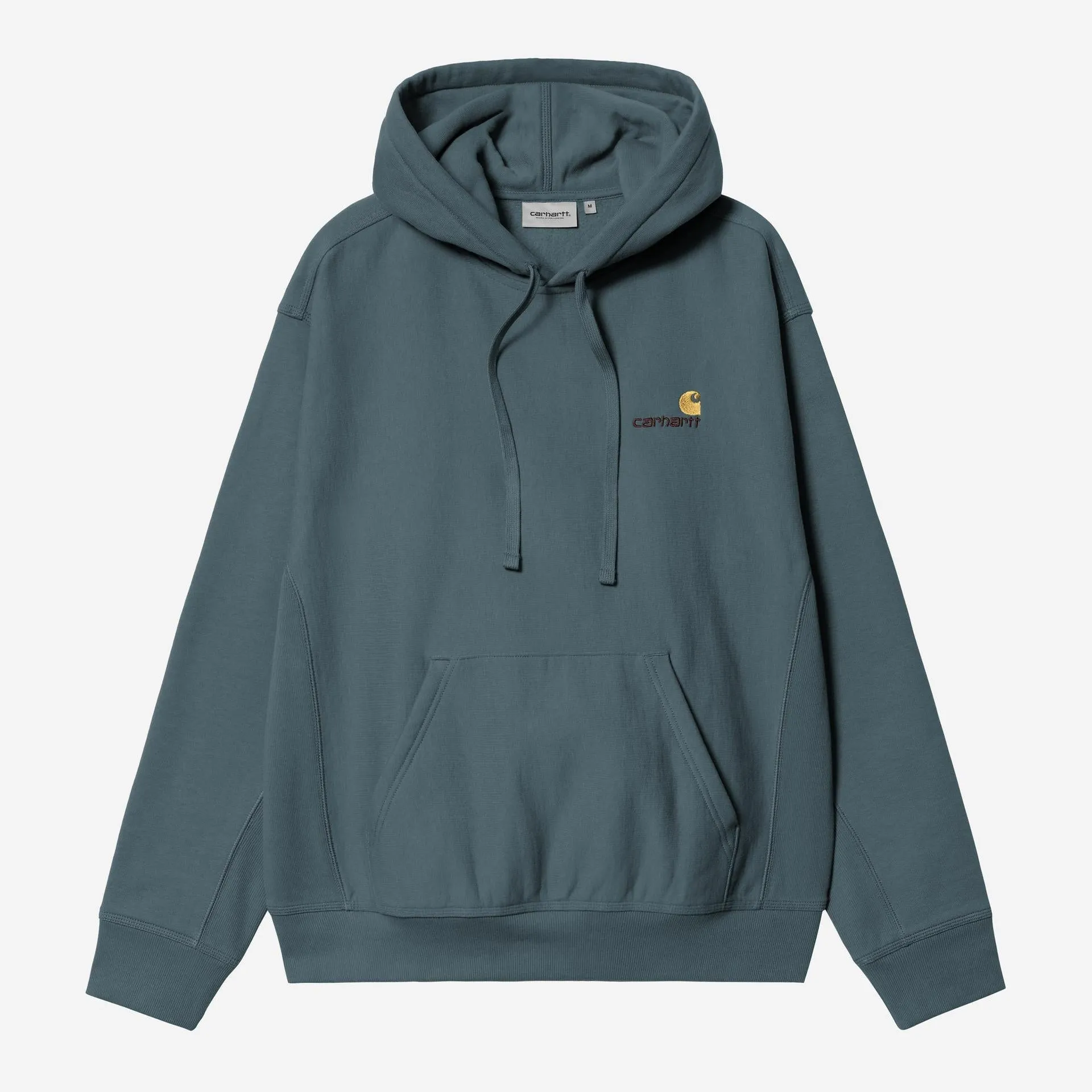 Carhartt WIP Mens American Script Hoodie | Office Blue sold by The Foot Factory