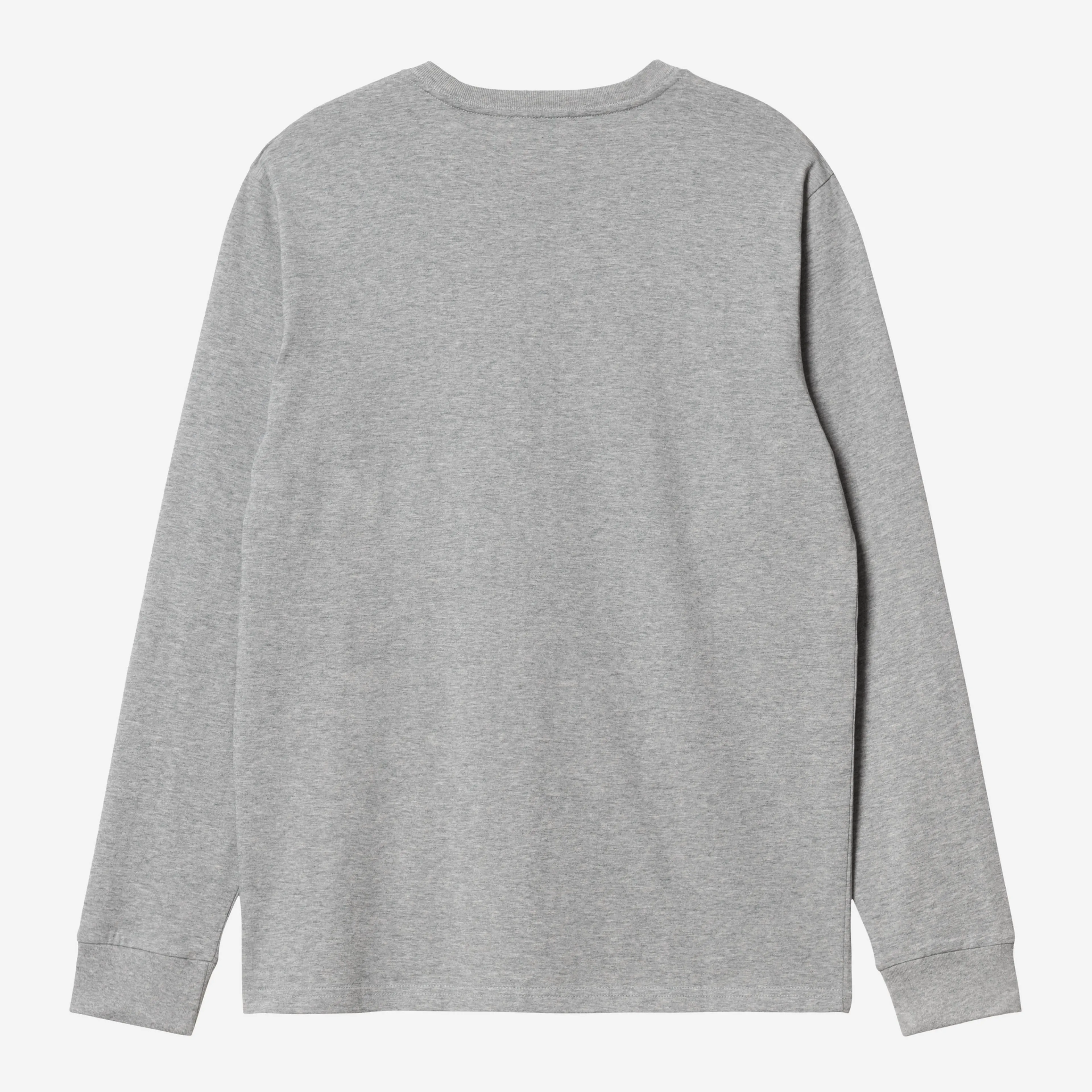 Carhartt WIP Mens Pocket Long Sleeve T-Shirt | Grey Heather sold by The Foot Factory product image thumbnail 2