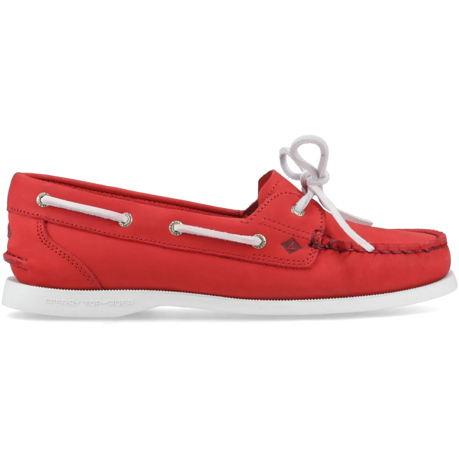 Sperry Womens Authentic Original 1-Eye Boat Shoe | Red sold by The Foot Factory