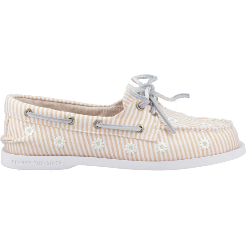 Sperry Womens Authentic Original 2-Eye Boat Shoe | Seersucker sold by The Foot Factory