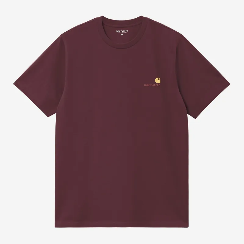 Carhartt WIP Mens Short Sleeved American Script T-Shirt | Rondo sold by The Foot Factory