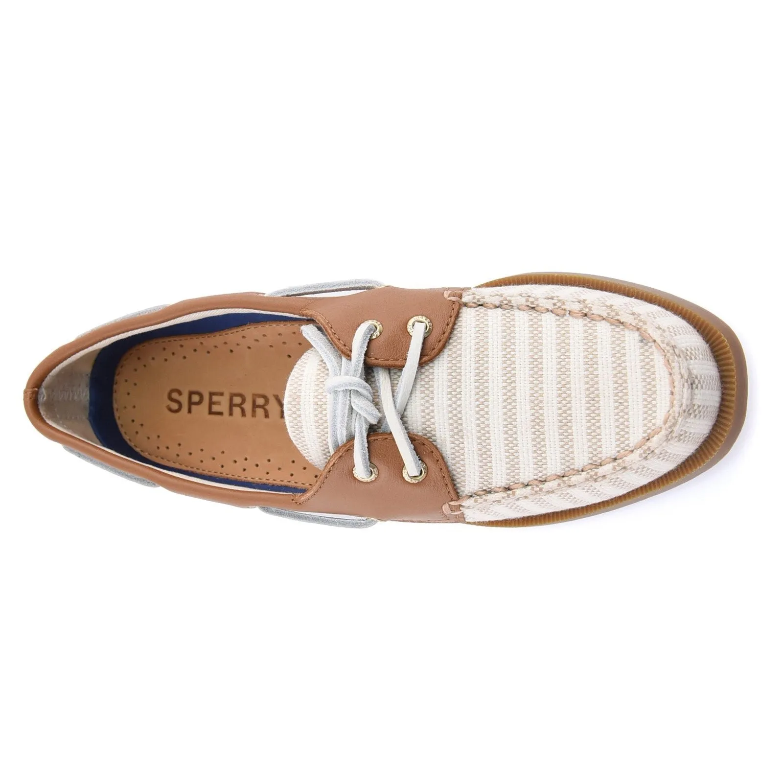 Sperry Womens Authentic Original 2-Eye Boat Shoe | White Natural sold by The Foot Factory product image thumbnail 3