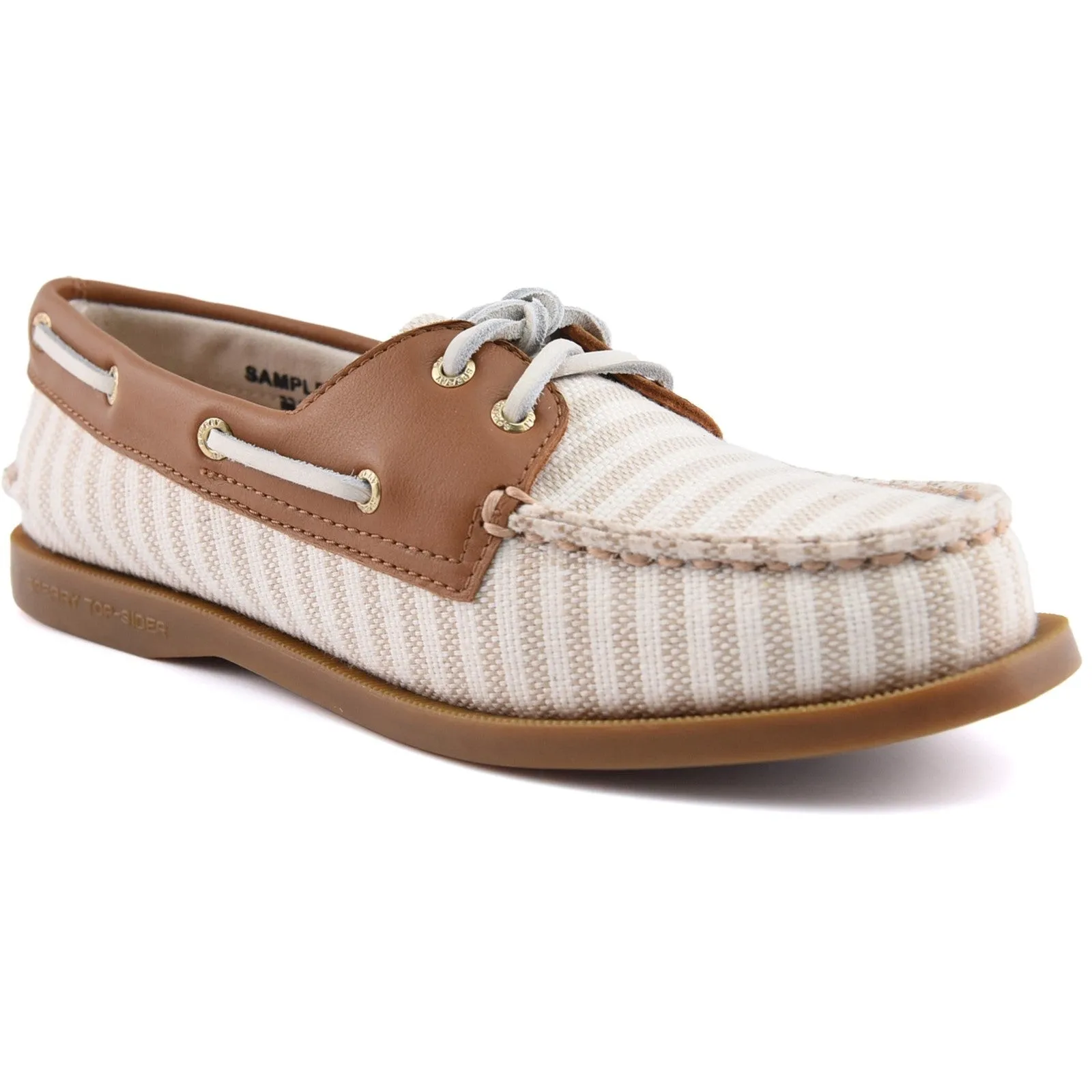 Sperry Womens Authentic Original 2-Eye Boat Shoe | White Natural sold by The Foot Factory product image thumbnail 2