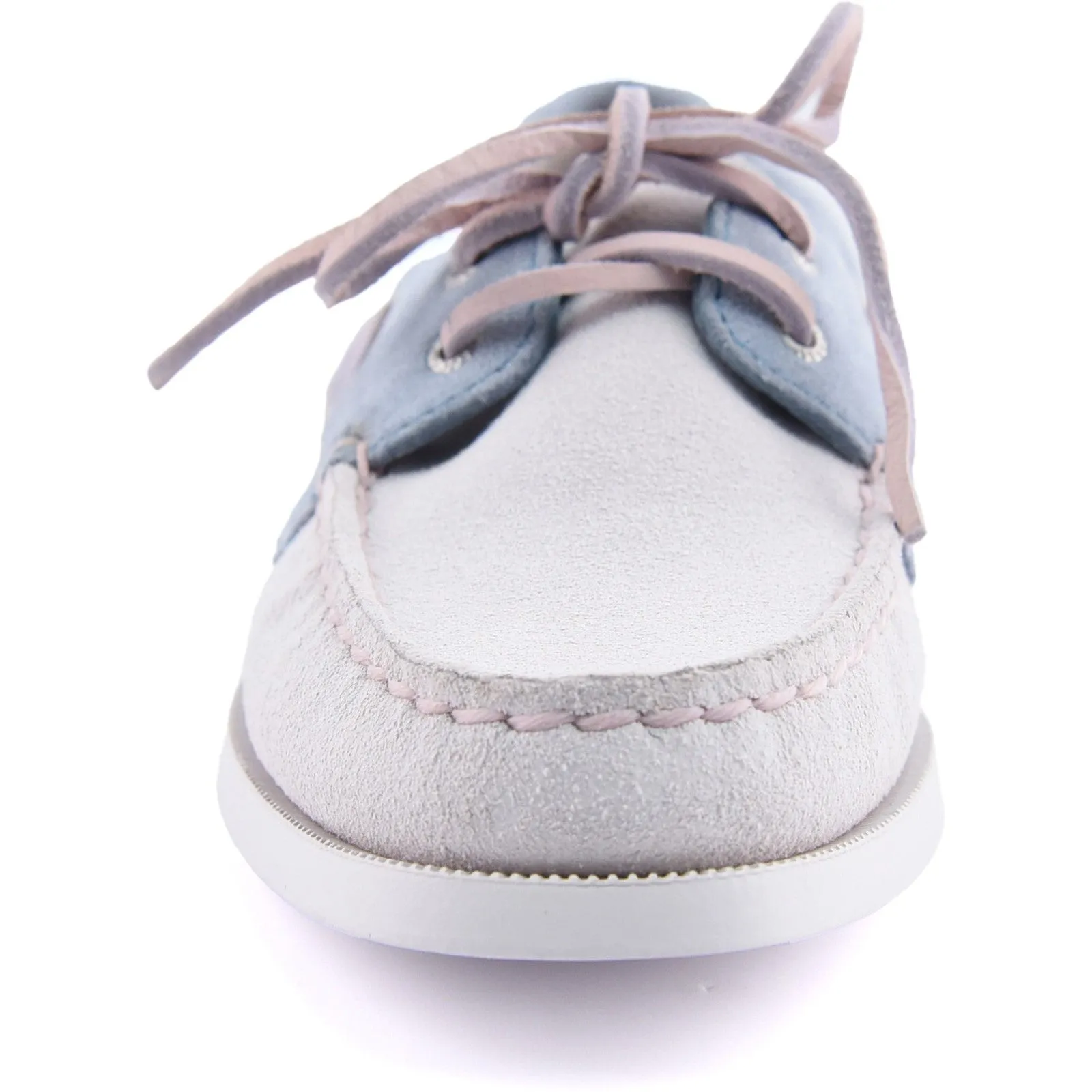 Sperry Womens Authentic Original 2-Eye Boat Shoe | White Blue sold by The Foot Factory product image thumbnail 5