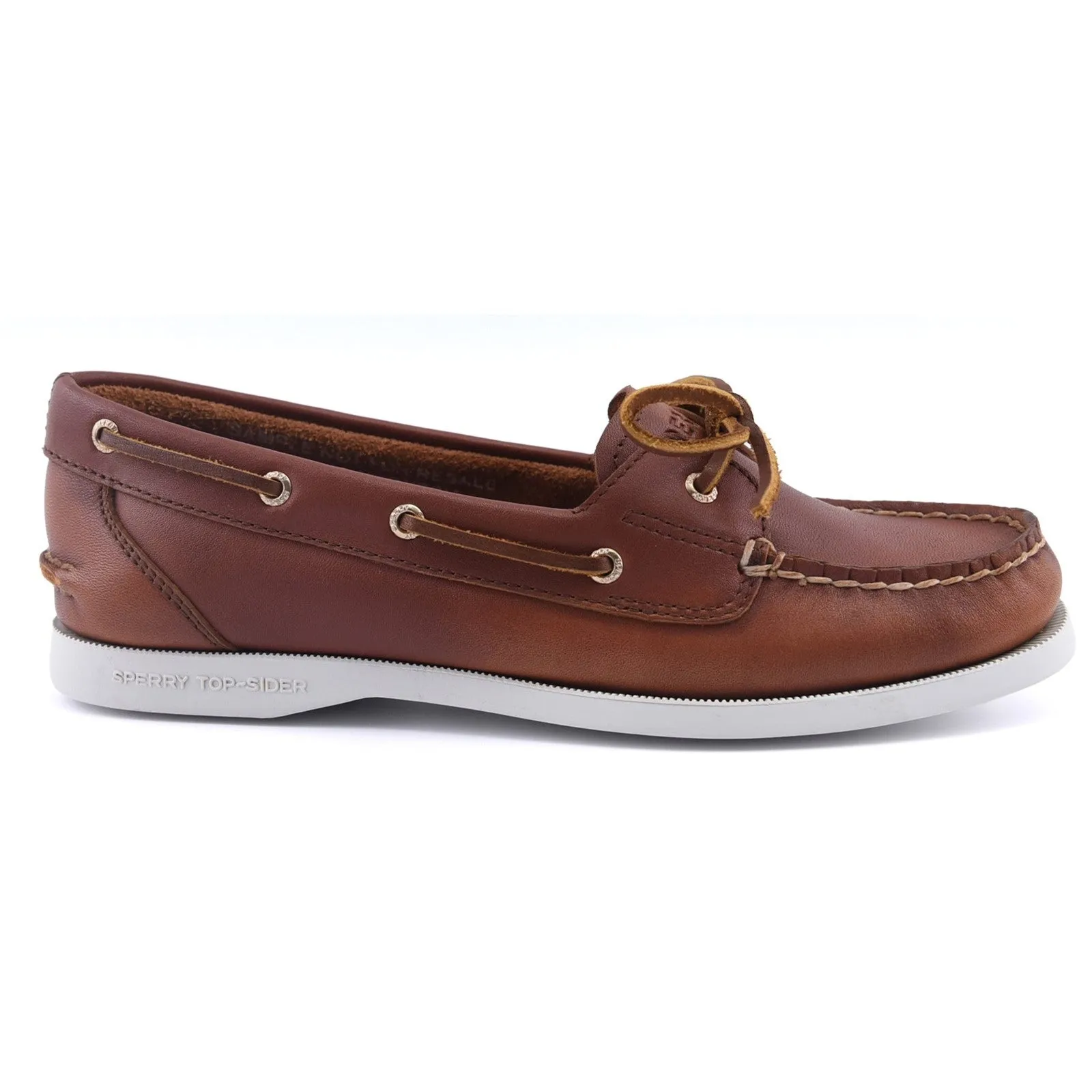 Sperry Womens Authentic Original 1-Eye Boat Shoe | Brown sold by The Foot Factory