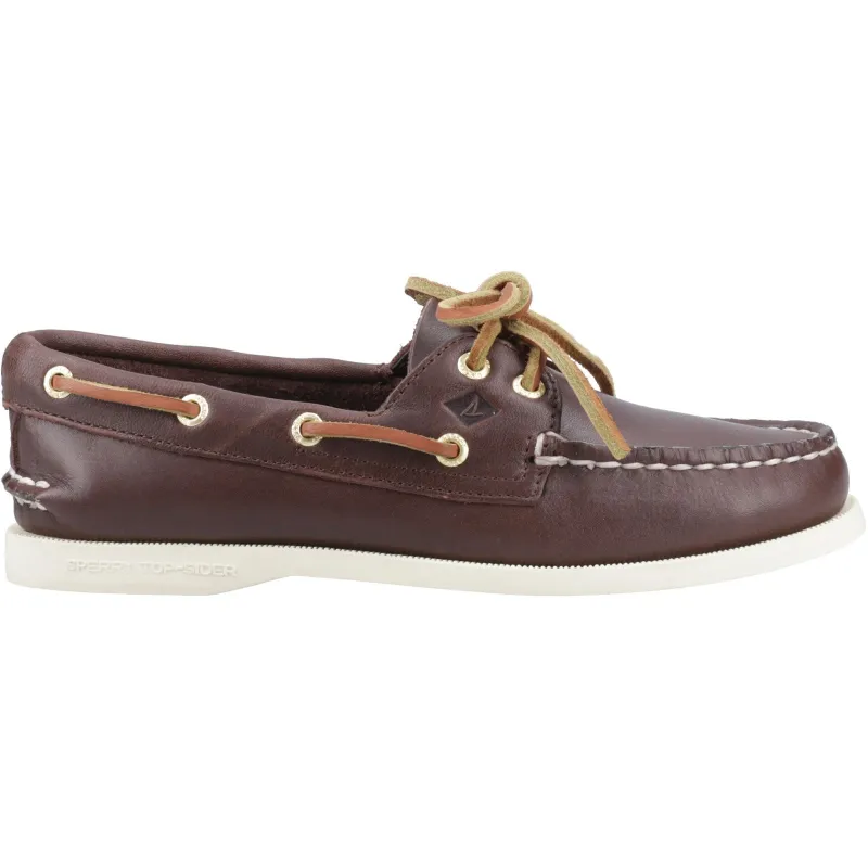 Sperry Womens Authentic Original 2-Eye Boat Shoe | Brown sold by The Foot Factory