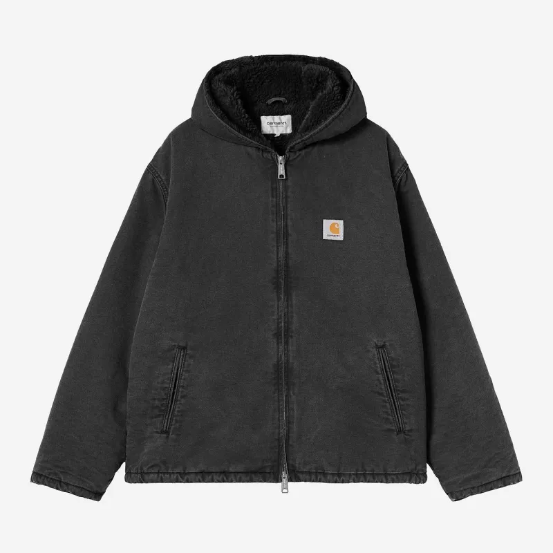 Carhartt WIP Mens Mitch Jacket | Black Dusky Canvas sold by The Foot Factory