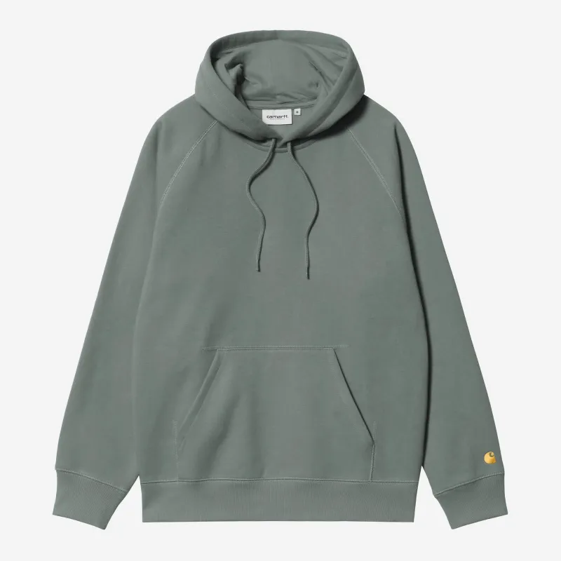 Carhartt WIP Mens Chase Hoodie | Velvet Green sold by The Foot Factory
