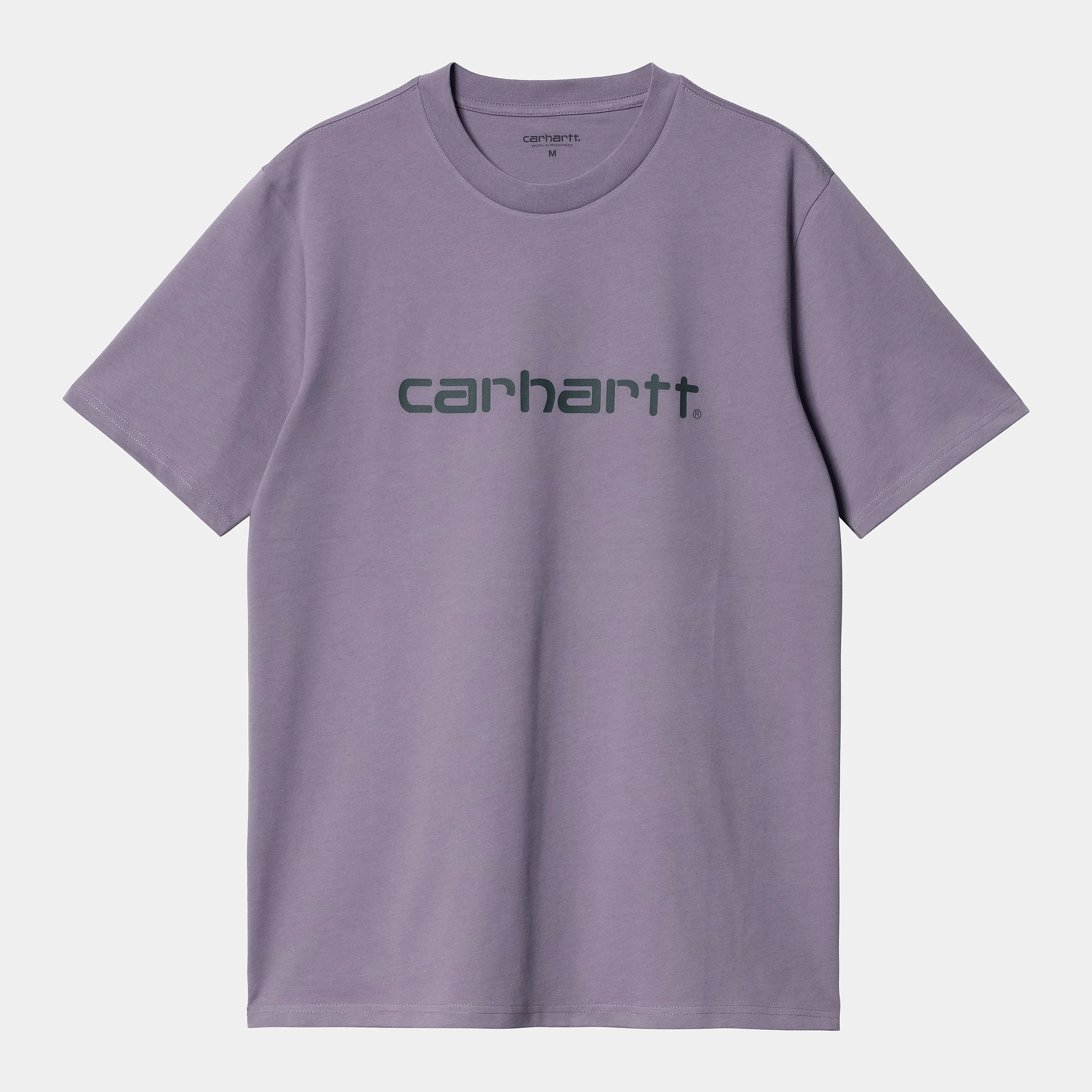 Carhartt WIP Mens Script Short Sleeve T-Shirt - Glassy Purple sold by The Foot Factory