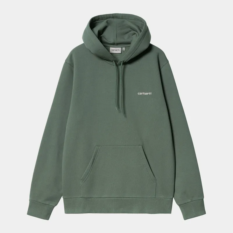 Carhartt WIP Mens Script Embroidery Hoodie - Park sold by The Foot Factory