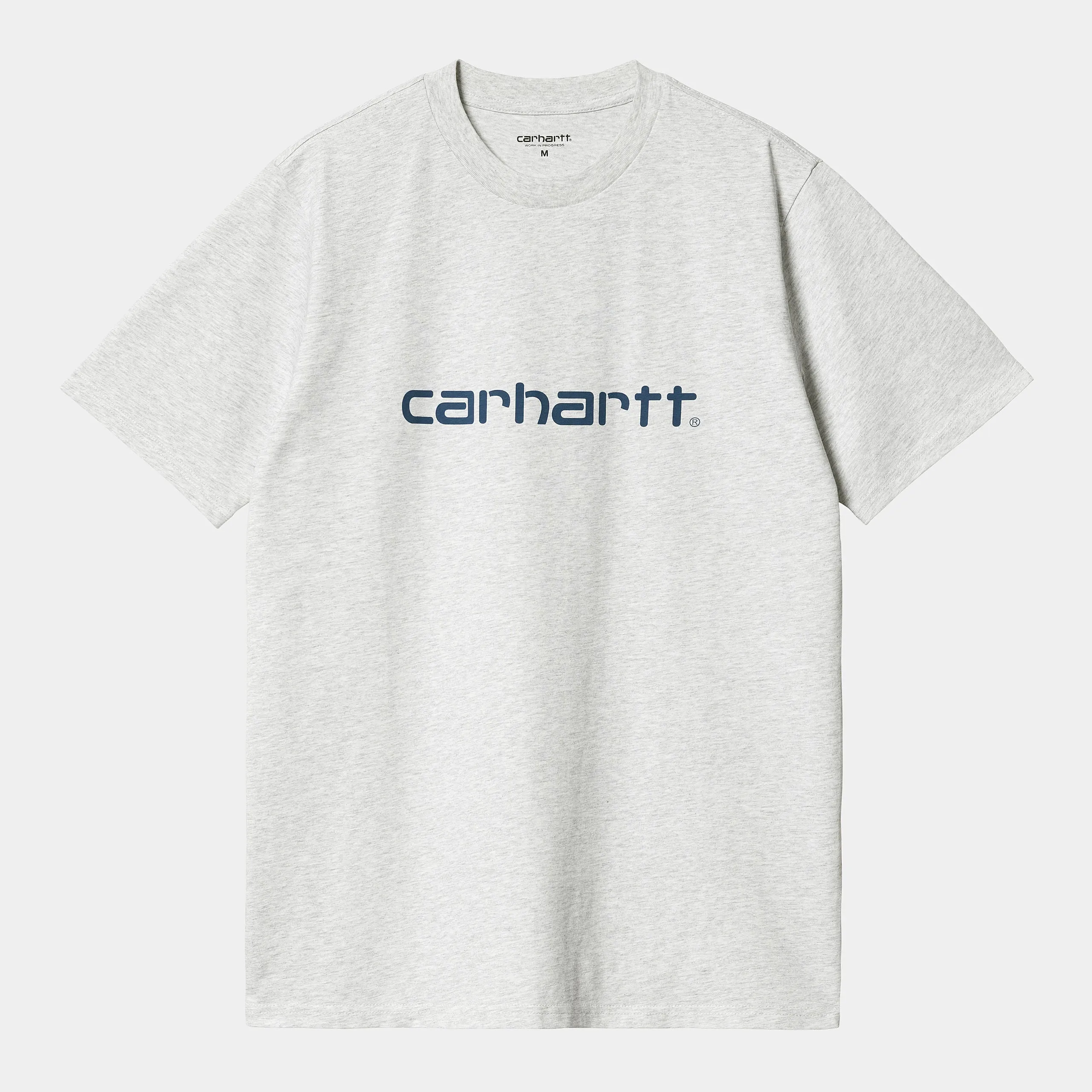 Carhartt WIP Mens Script Short Sleeve T-Shirt - Ash Heather sold by The Foot Factory