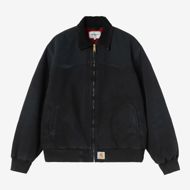 Carhartt WIP Mens OG Santa Fe Jacket | Black Grind Wash sold by The Foot Factory