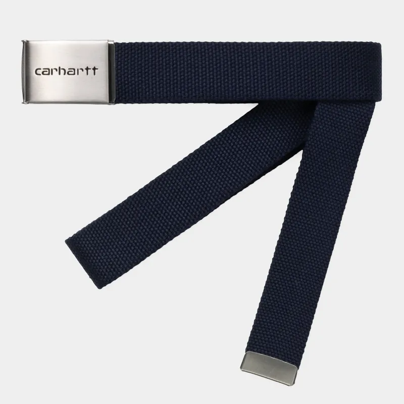Carhartt WIP Unisex Chrome Clip Belt - Dark Navy sold by The Foot Factory
