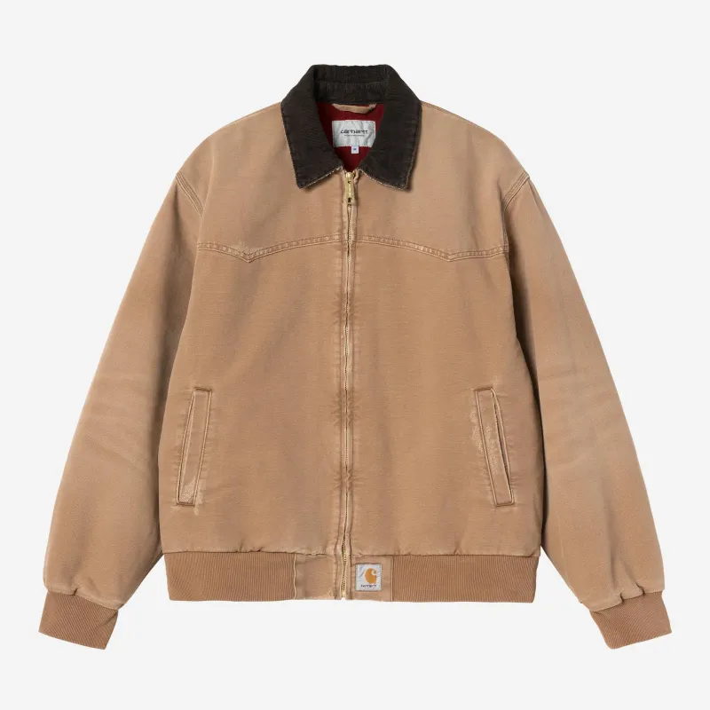 Carhartt WIP Mens OG Santa Fe Jacket | Hamilton Brown Grind Wash sold by The Foot Factory