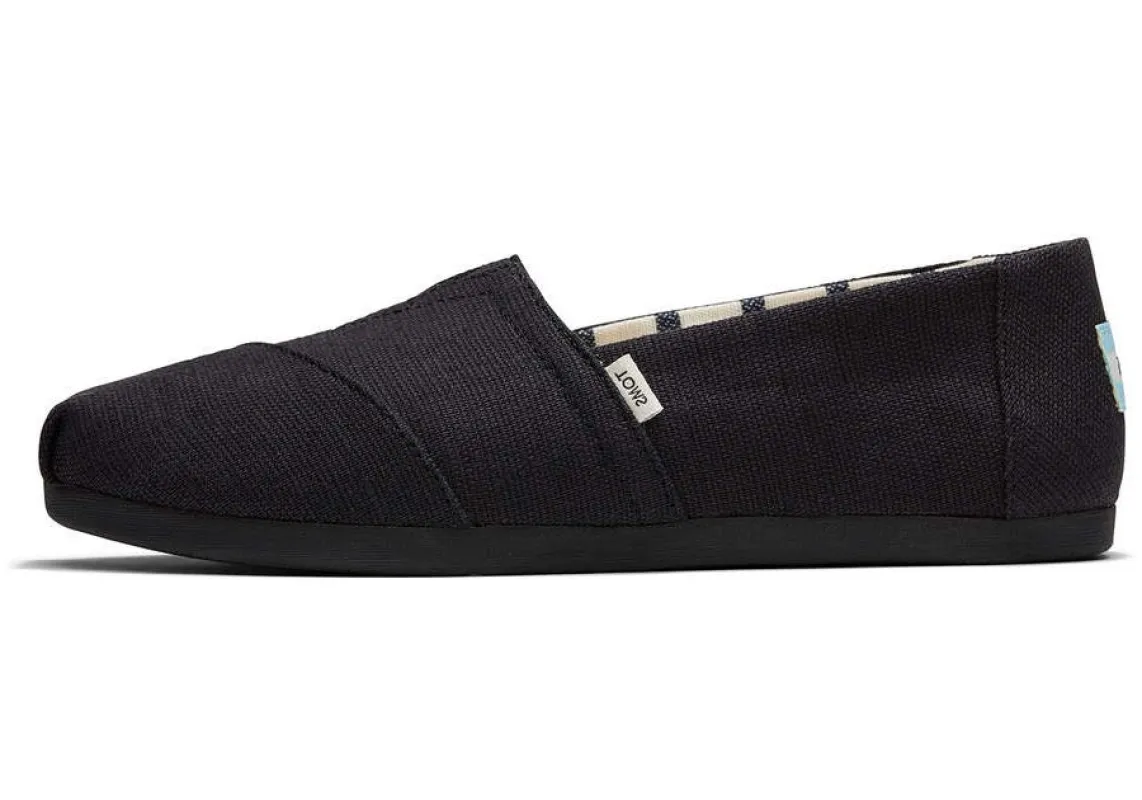 TOMS Womens Black On Black Alpargata Espadrille - Black sold by The Foot Factory