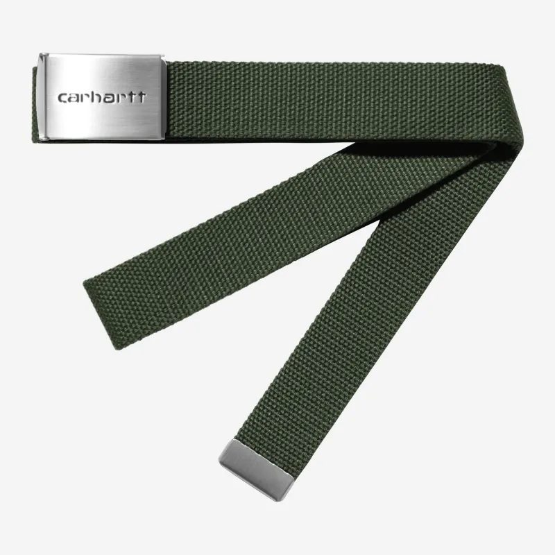 Carhartt WIP Mens Chrome Clip Belt | Opuntia sold by The Foot Factory
