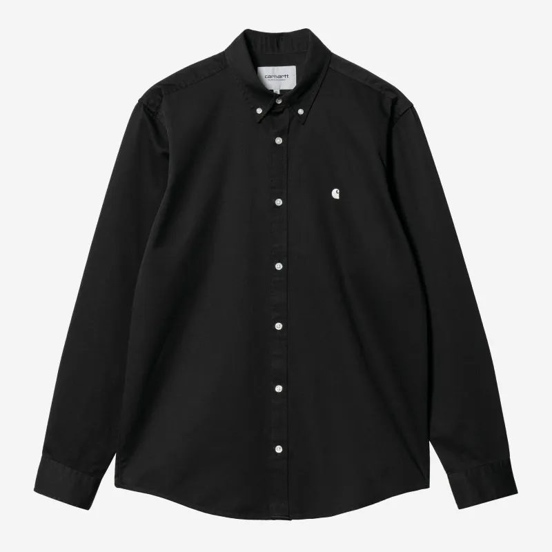 Carhartt WIP Mens Madison Shirt | Black / Wax sold by The Foot Factory