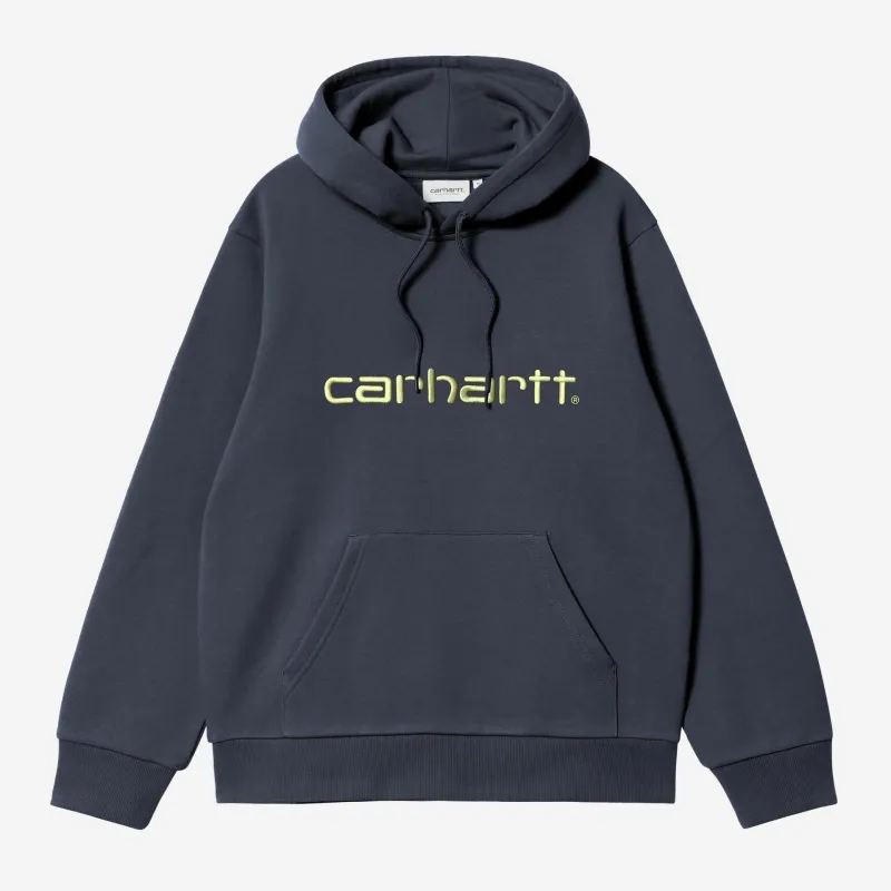 Carhartt WIP Mens Carhartt Hoodie | Deep Night / Gentle Green made by Carhartt WIP