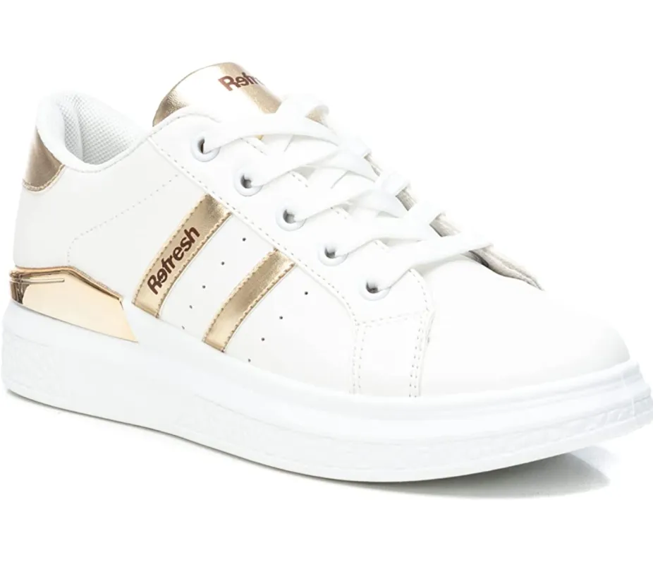 Refresh Womens Fashion Trainers - White / Gold made by Refresh