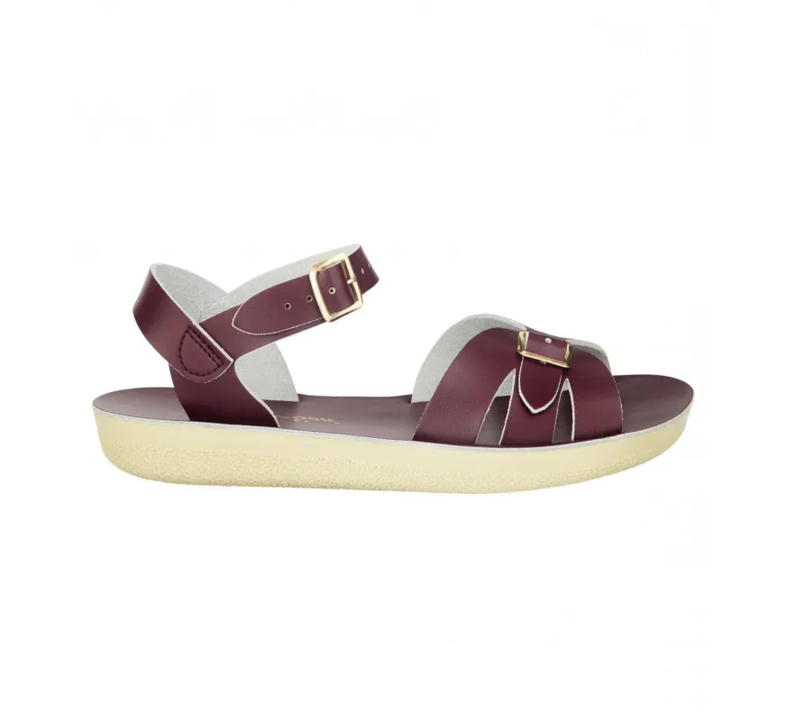 Salt Water Sandals Womens Boardwalk Sandal - Claret made by The Foot Factory