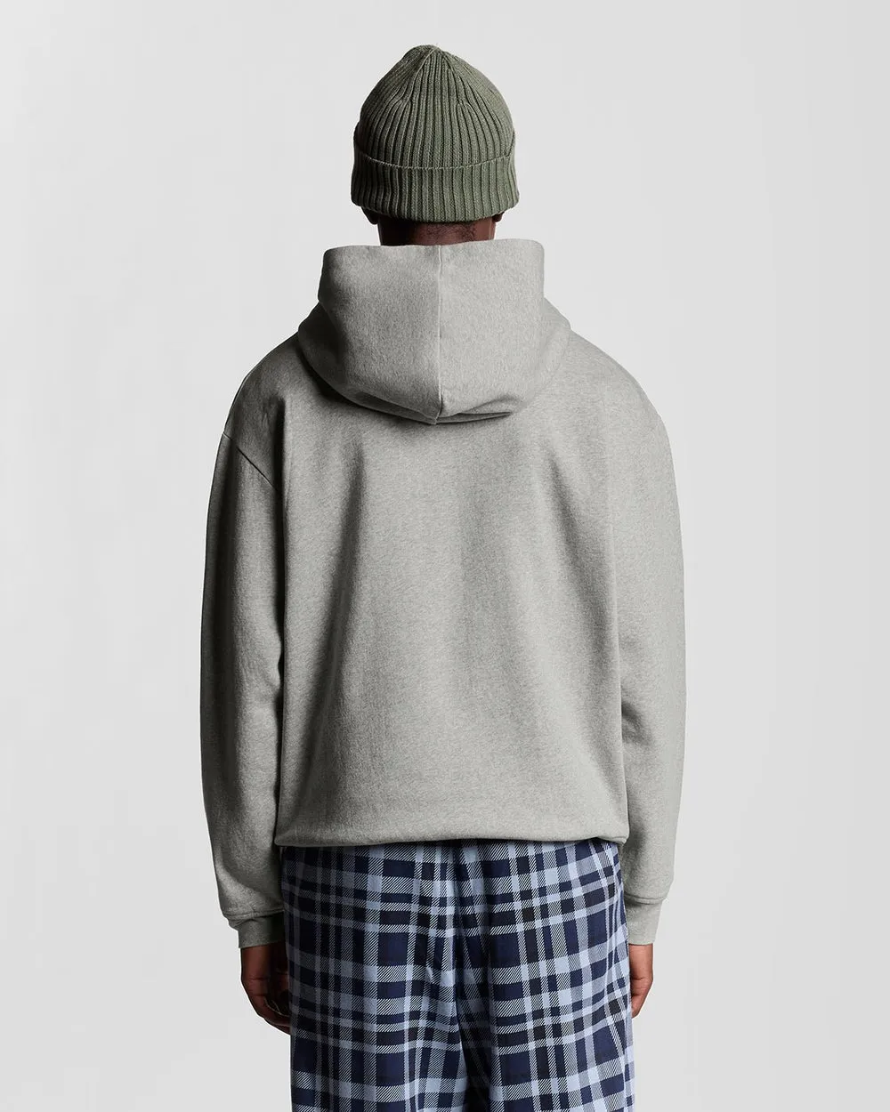 Lyle & Scott Mens Lounge Pullover Hoodie | Light Grey Marl sold by The Foot Factory product image thumbnail 4