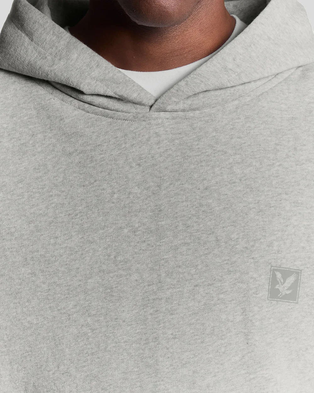 Lyle & Scott Mens Lounge Pullover Hoodie | Light Grey Marl sold by The Foot Factory product image thumbnail 3