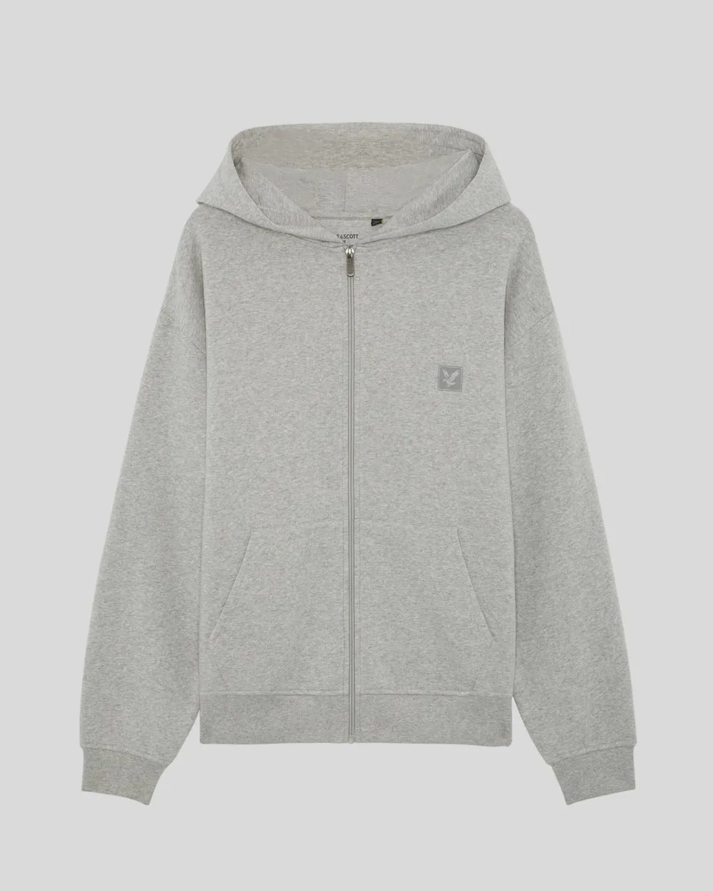 Lyle & Scott Mens Lounge Full Zip Hoodie | Light Grey Marl sold by The Foot Factory product image thumbnail 5