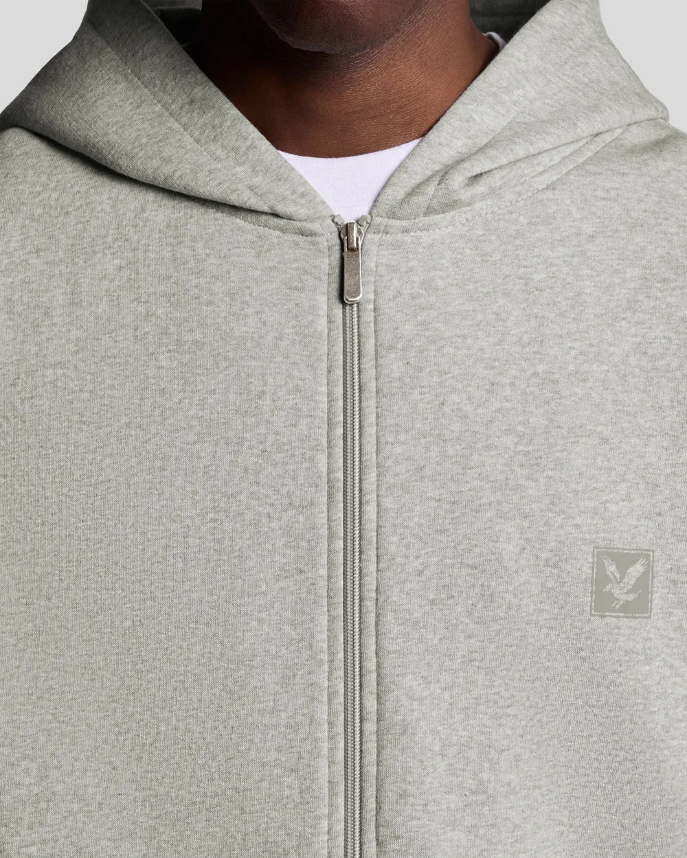 Lyle & Scott Mens Lounge Full Zip Hoodie | Light Grey Marl sold by The Foot Factory product image thumbnail 3