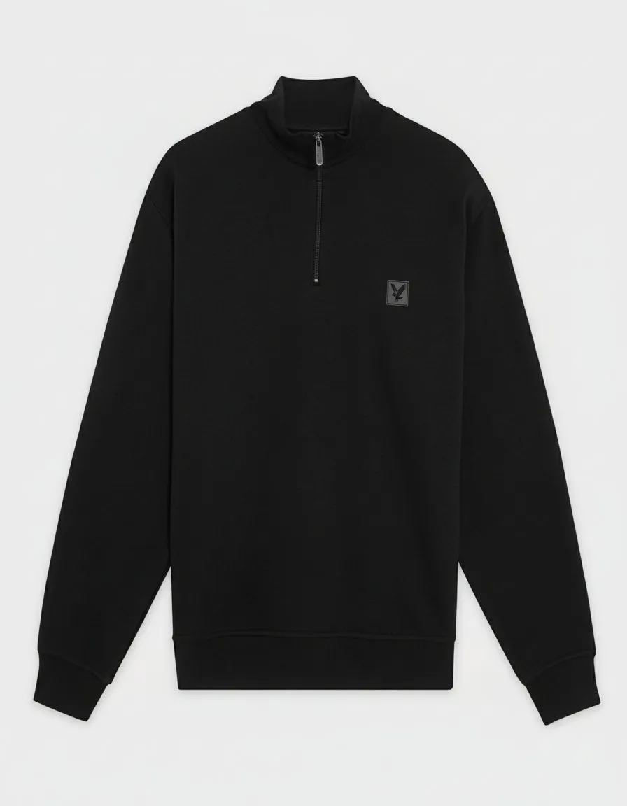 Lyle & Scott Mens Lounge Quarter Zip Sweatshirt | Jet Black sold by The Foot Factory product image thumbnail 5