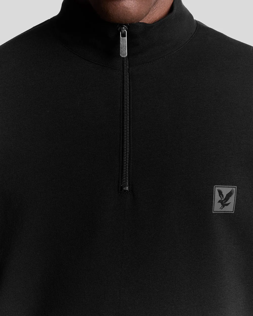 Lyle & Scott Mens Lounge Quarter Zip Sweatshirt | Jet Black sold by The Foot Factory product image thumbnail 3
