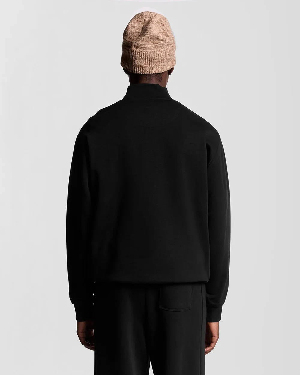 Lyle & Scott Mens Lounge Quarter Zip Sweatshirt | Jet Black sold by The Foot Factory product image thumbnail 4