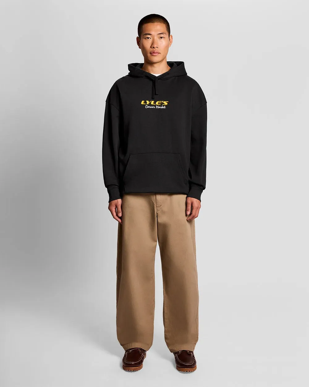 Lyle & Scott Mens Corner Market Graphic Hoodie | Jet Black sold by The Foot Factory product image thumbnail 3