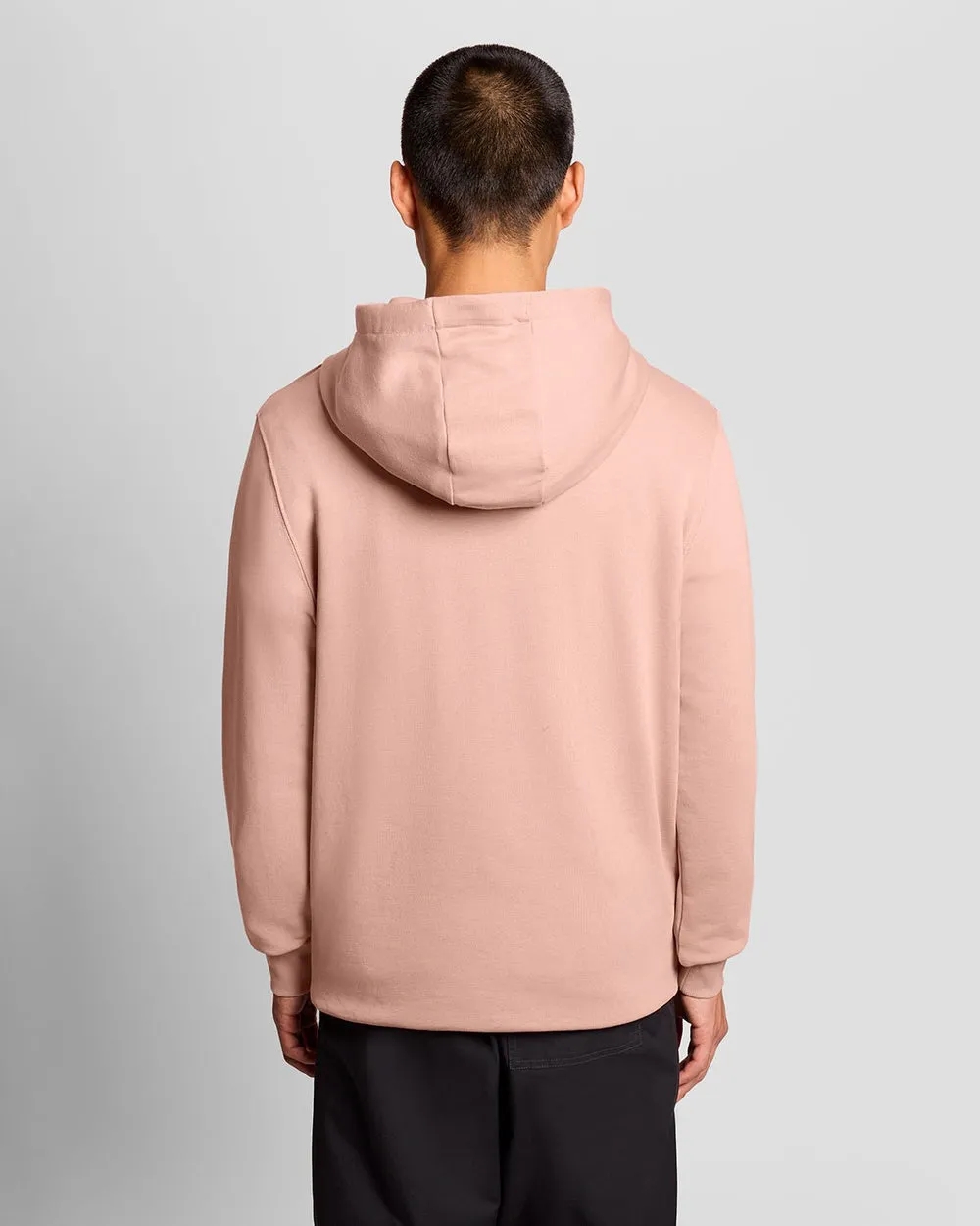 Lyle & Scott Mens Loopback Cotton Hoodie | Pink Grapefruit sold by The Foot Factory product image thumbnail 4