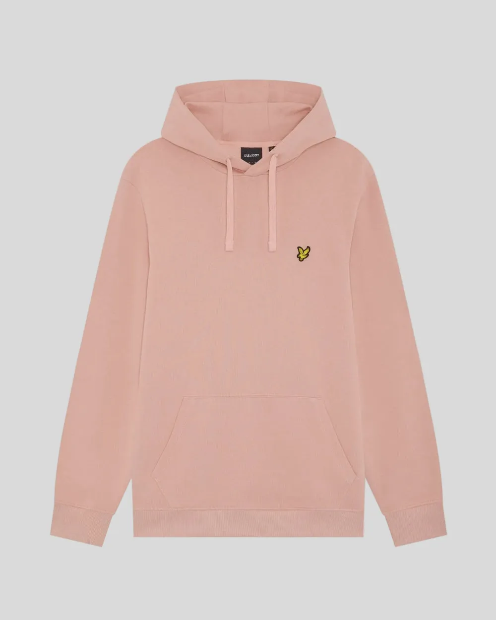 Lyle & Scott Mens Loopback Cotton Hoodie | Pink Grapefruit sold by The Foot Factory product image thumbnail 5