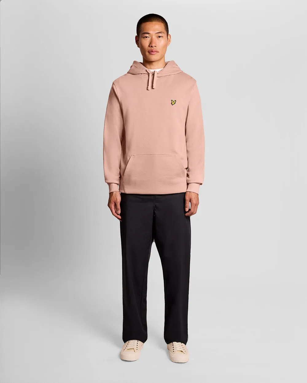 Lyle & Scott Mens Loopback Cotton Hoodie | Pink Grapefruit sold by The Foot Factory product image thumbnail 2