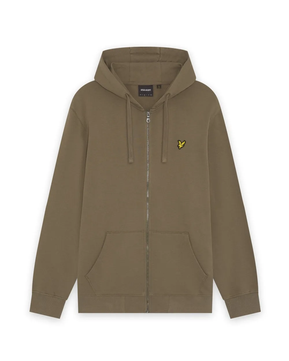 Lyle & Scott Mens Loopback Cotton Full Zip Hoodie | Khaki Ash sold by The Foot Factory product image thumbnail 5