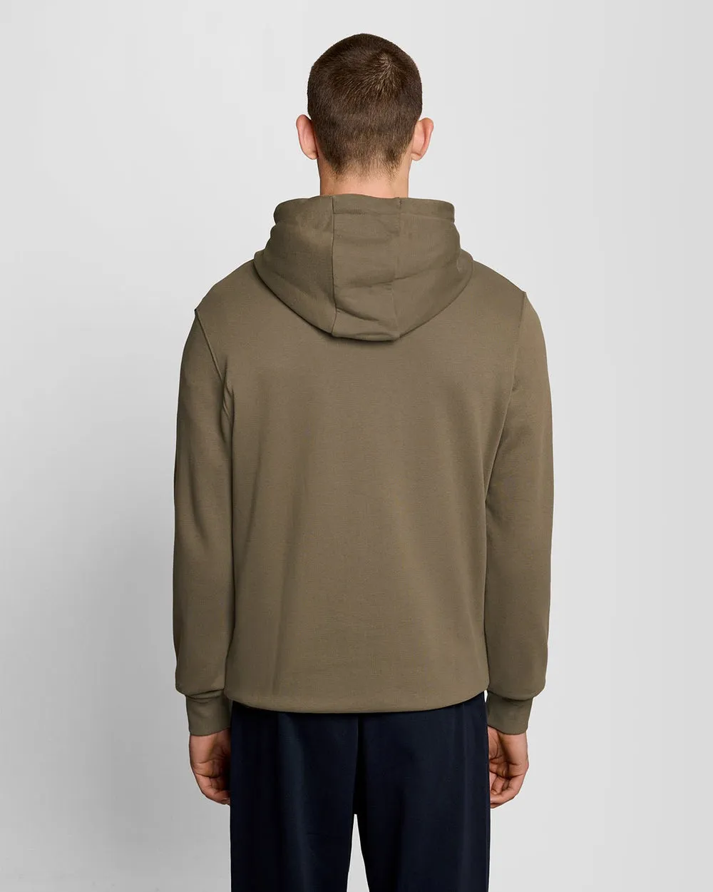 Lyle & Scott Mens Loopback Cotton Full Zip Hoodie | Khaki Ash sold by The Foot Factory product image thumbnail 4