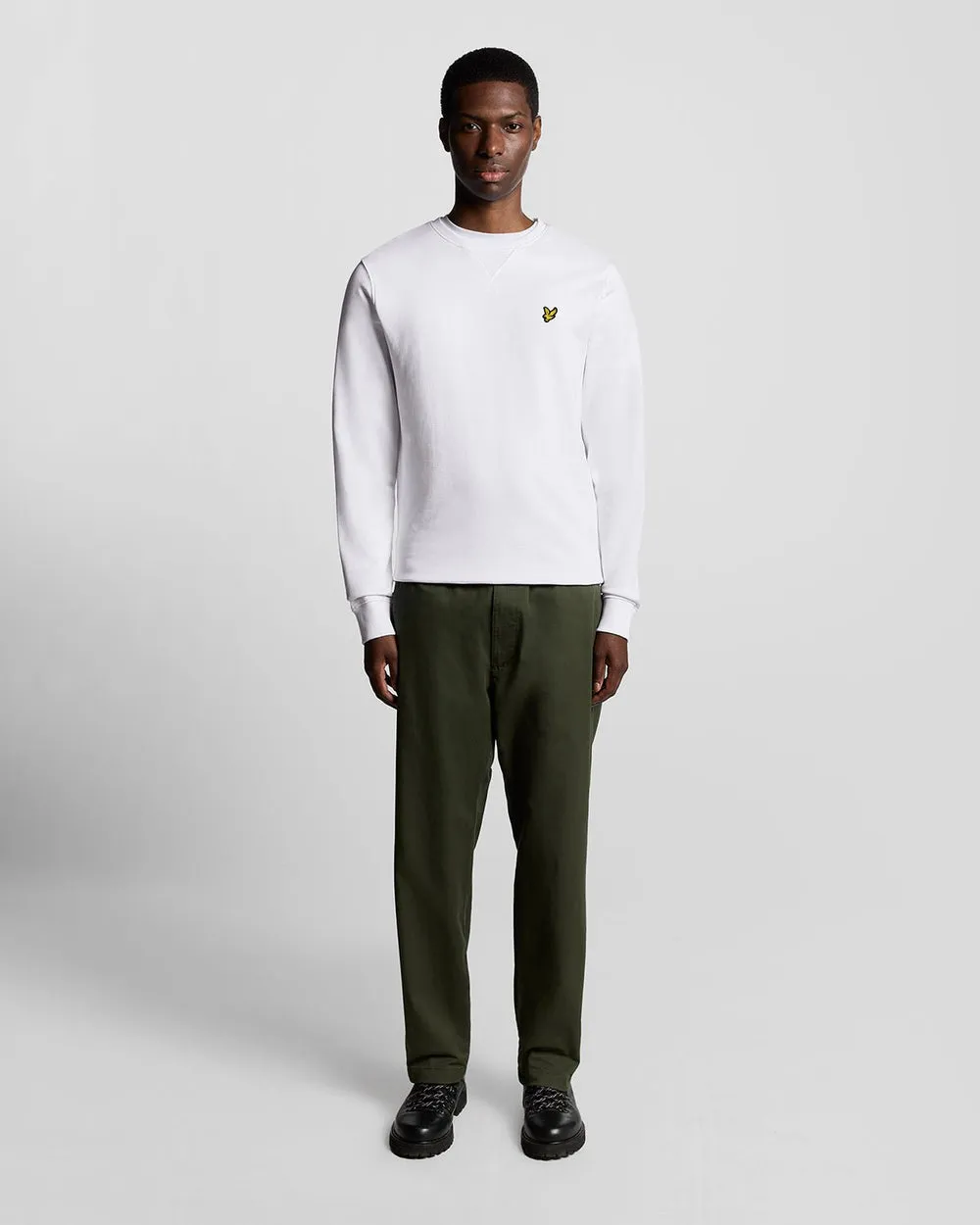 Lyle & Scott Mens Crew Neck Sweatshirt | White sold by The Foot Factory product image thumbnail 2