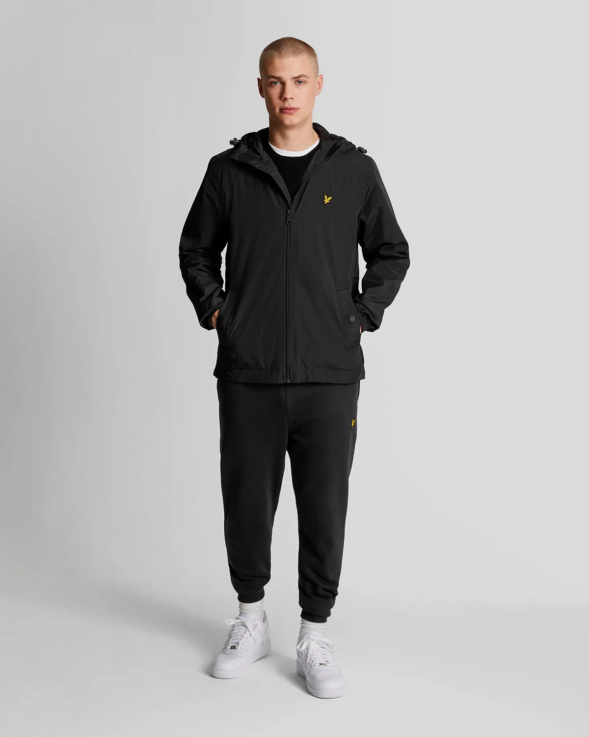 Lyle & Scott Mens Water Resistant Hooded Jacket | Jet Black sold by The Foot Factory product image thumbnail 2
