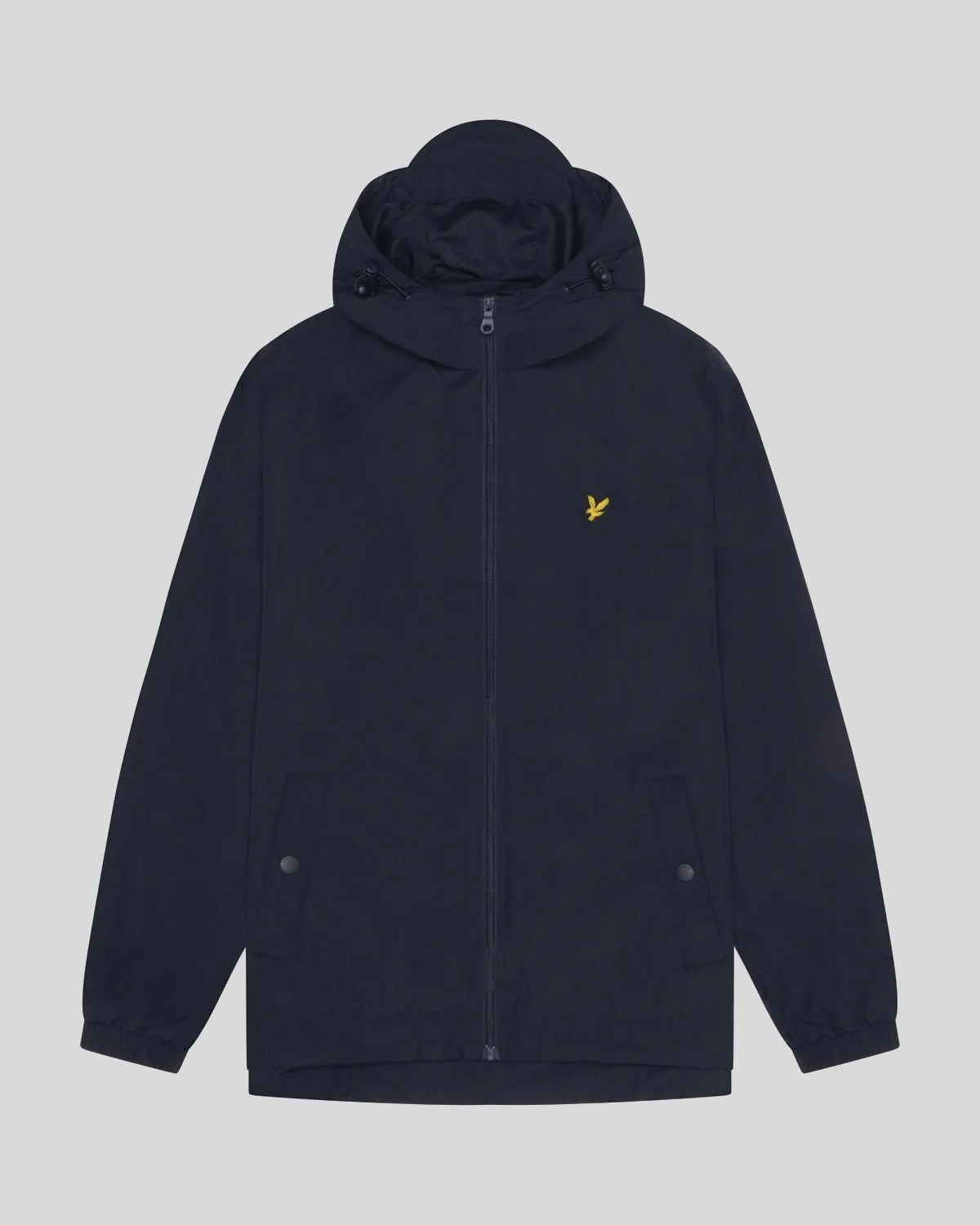 Lyle & Scott Mens Water Resistant Hooded Jacket | Dark Navy sold by The Foot Factory