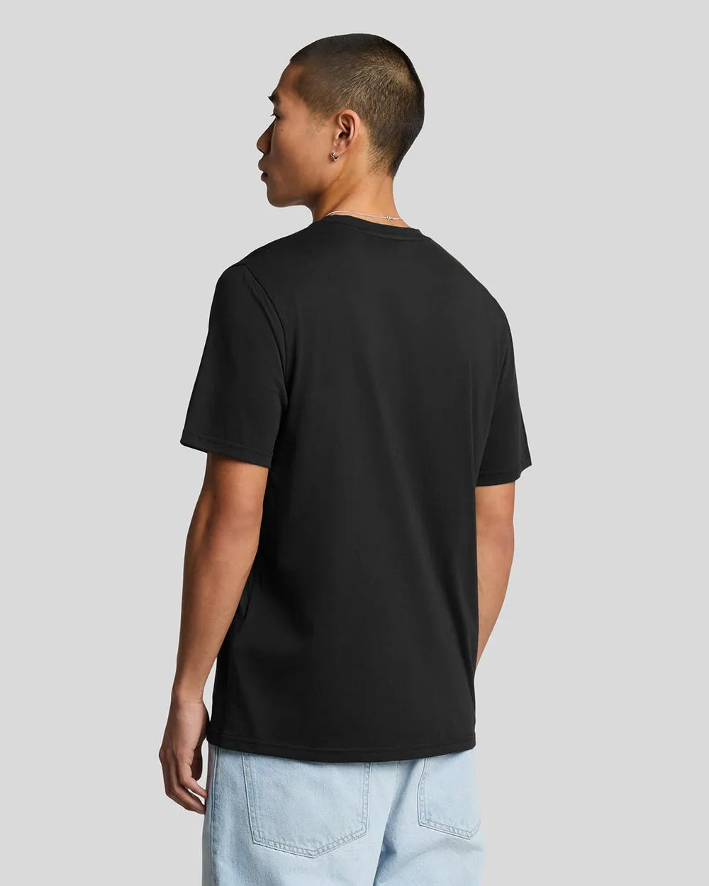 Lyle & Scott Mens Superfine Cotton T-Shirt | Jet Black sold by The Foot Factory product image thumbnail 3